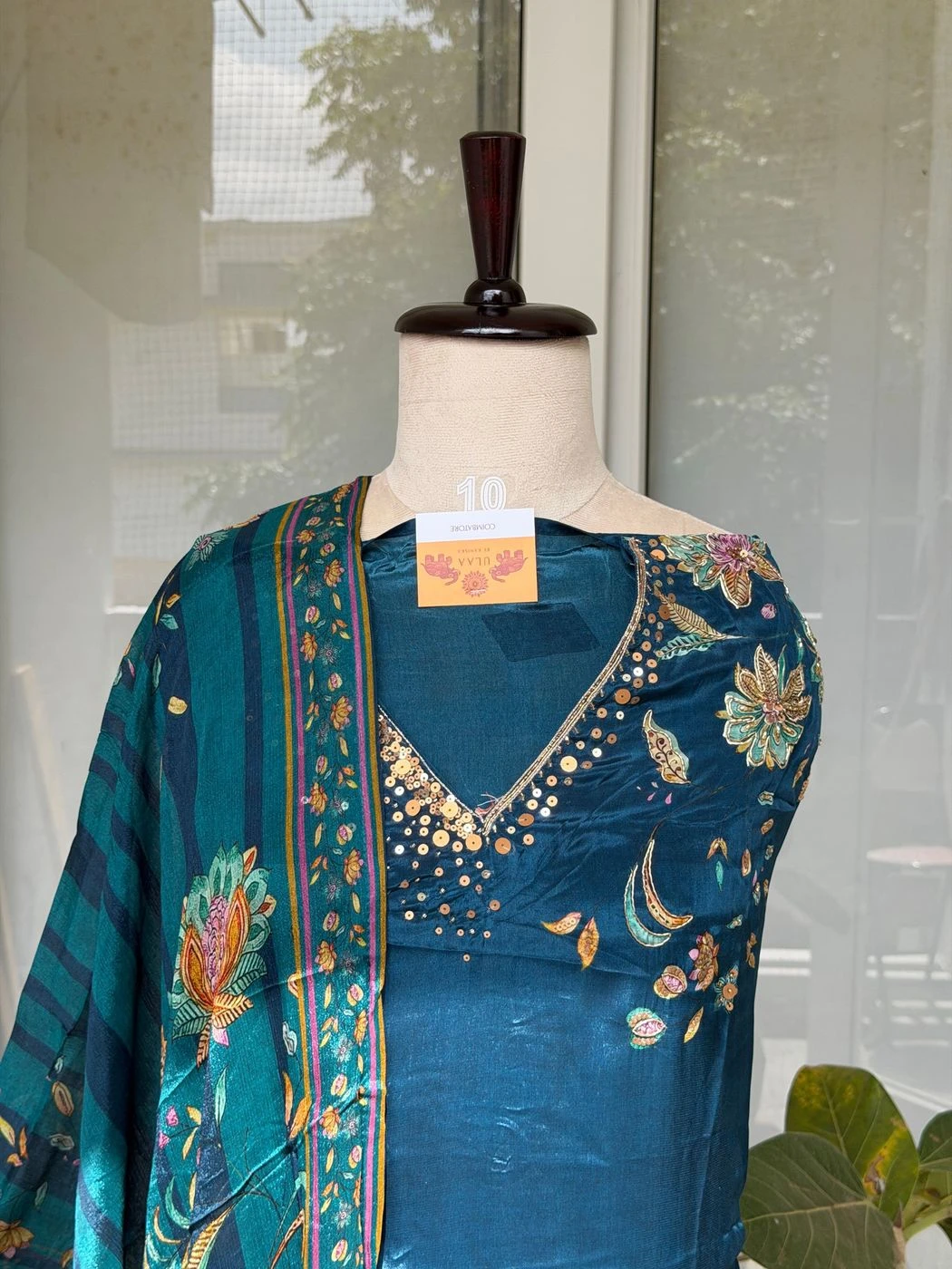 Crape unstitched suit set 3