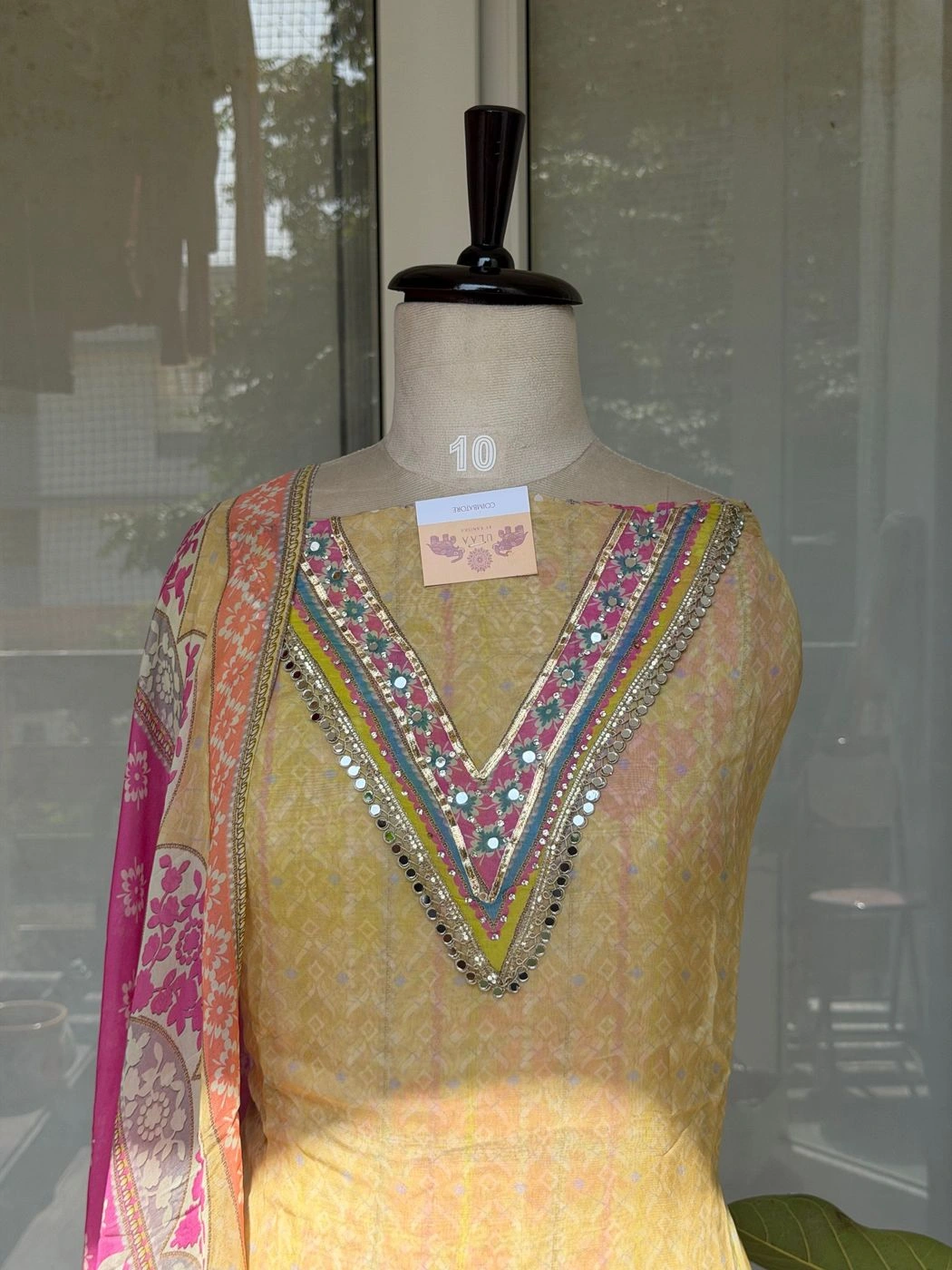 Organza unstitched suit set 2