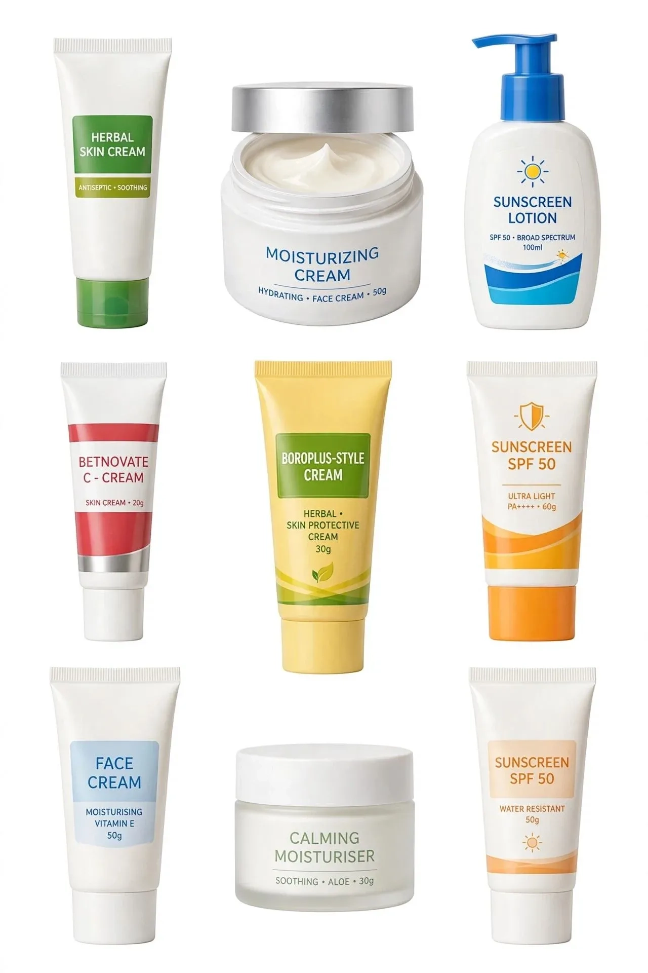 Creams & Sunscreen