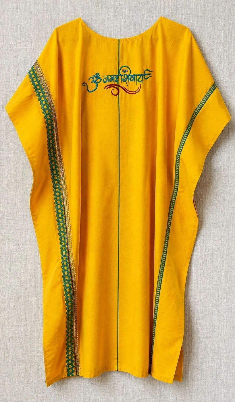 Yellow kaftan with Blue write up 3