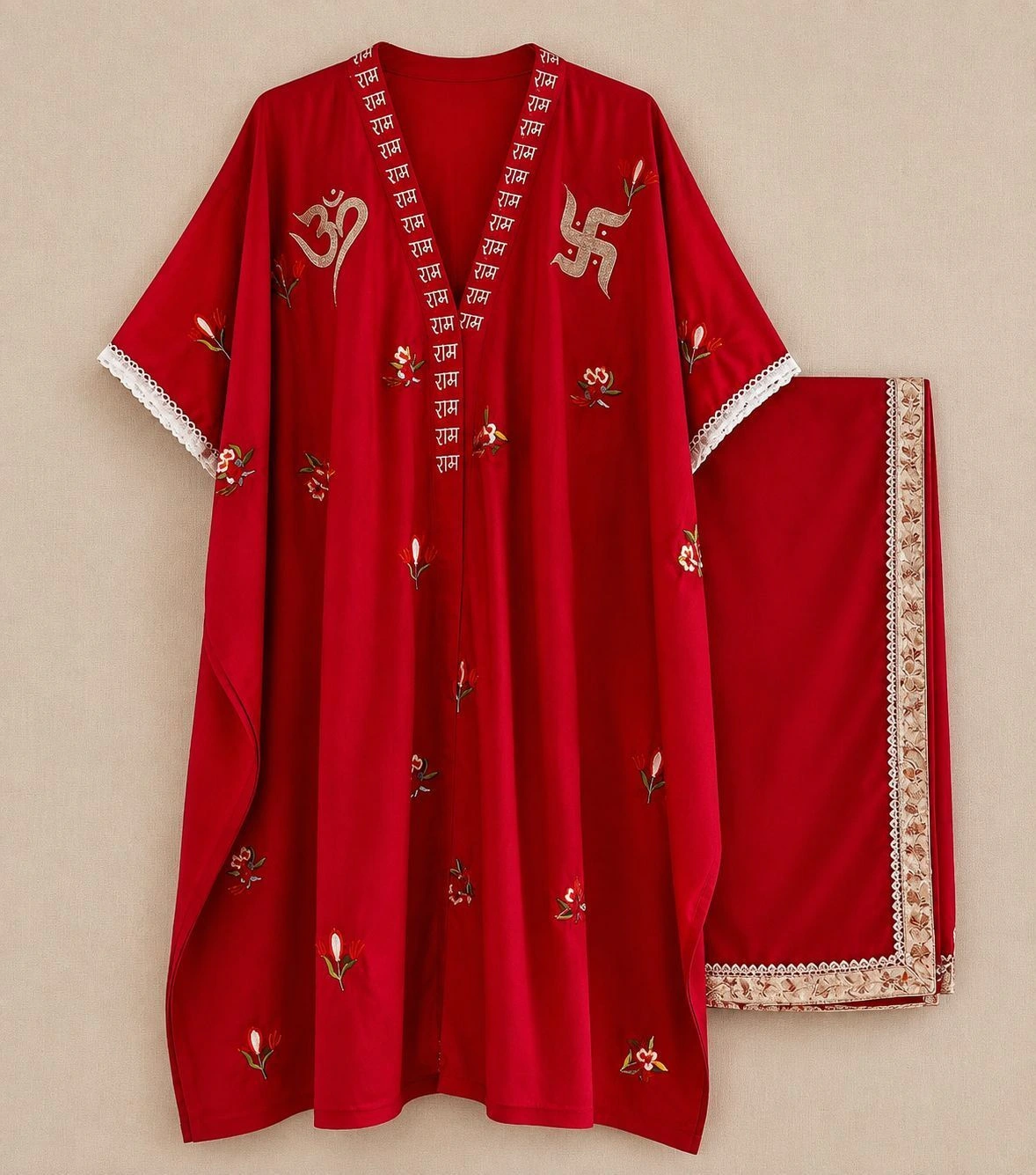 Dark pink kaftan