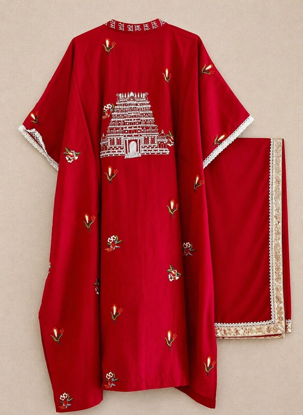 Dark pink kaftan