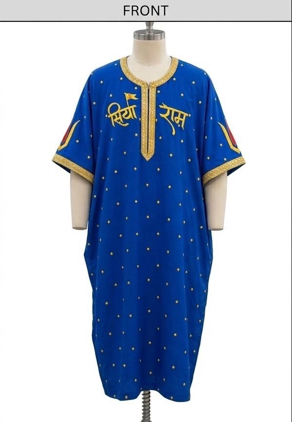 Blue kaftan and Dhoti 4