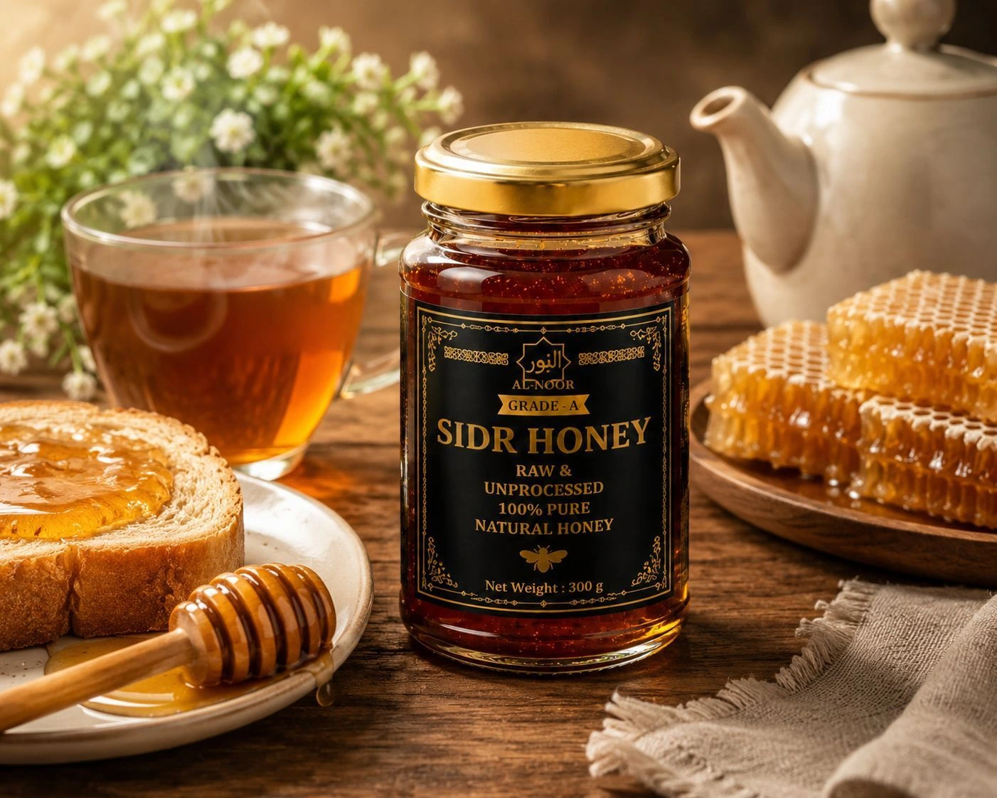AL-NOOR Premium Sidr Honey – 300g 3
