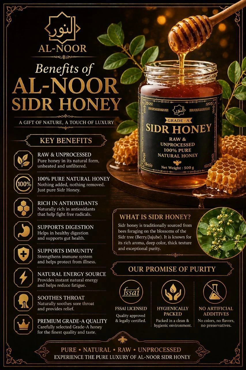 AL-NOOR Premium Sidr Honey – 500g 5