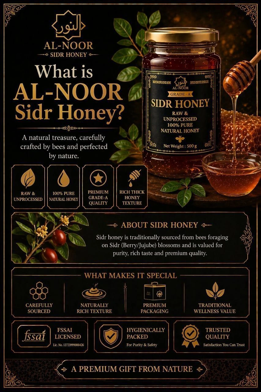 AL-NOOR Premium Sidr Honey – 1kg 5