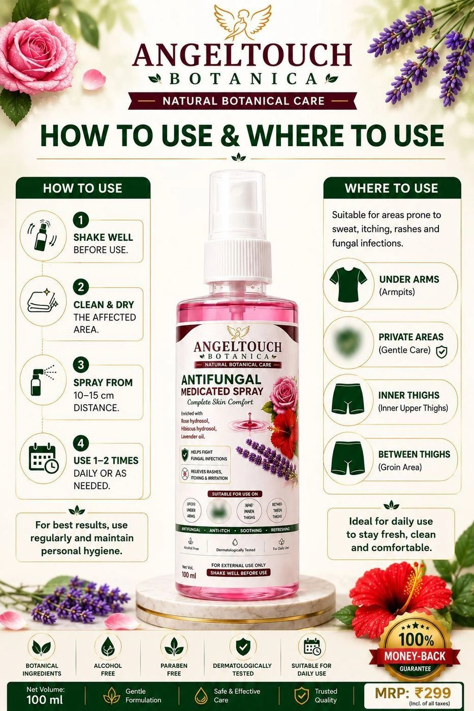 ANGELTOUCH BOTANICA Antifungal Medicated Spray (Buy 1 Get 1 Free) 7
