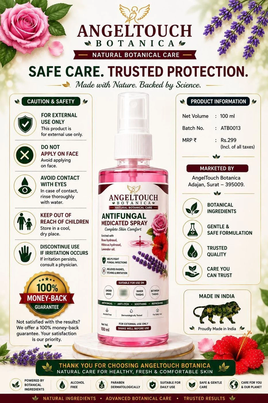 ANGELTOUCH BOTANICA Antifungal Medicated Spray (Buy 1 Get 1 Free) 9