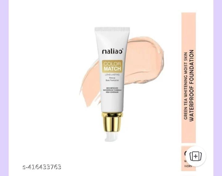 Maliao Color Match Long Lasting Makeup Base Foundation White Ivory Foundation