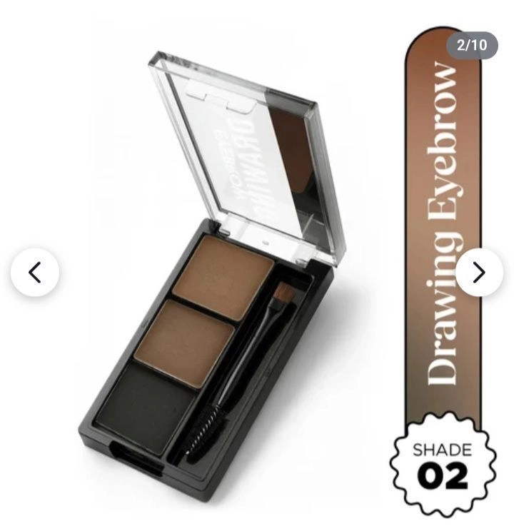 Hilary Rhoda Eyebrow Drawing Kit - 3 Color Waterproof Eyebrow Powder Palette with Brush