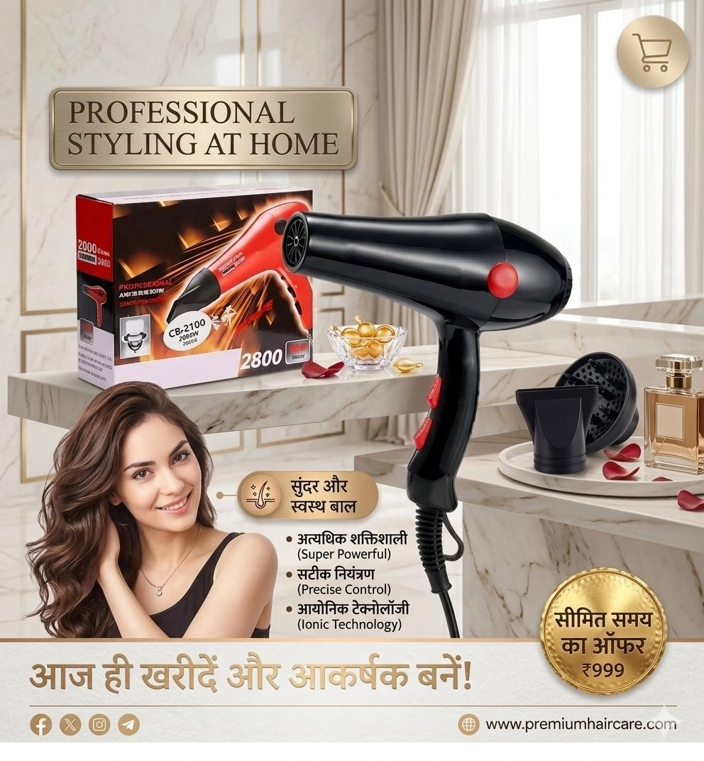 Chaoba 2800 Professional 2000W Hair Dryer with Concentrator Nozzle (Black) [11]