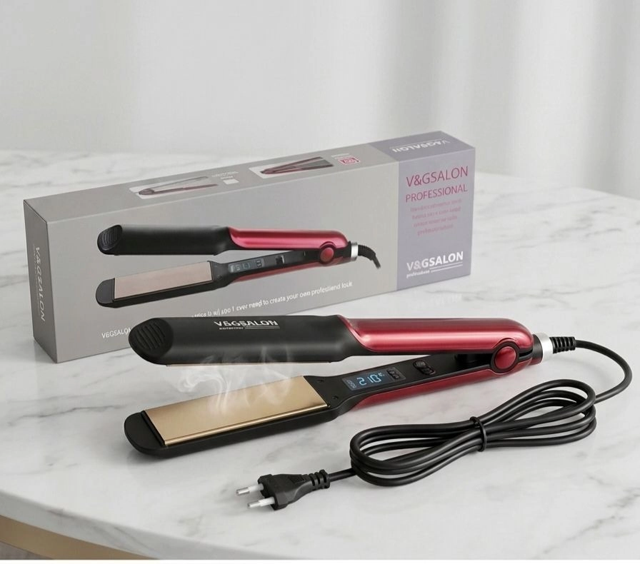 V&G Professional hair straightener v&g 870 Hair Straightener (Black and Red)