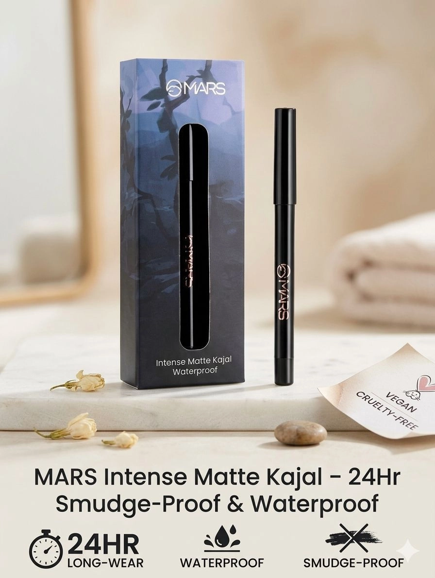 MARS Intense Matte Kajal – 24Hr Smudge-Proof & Waterproof