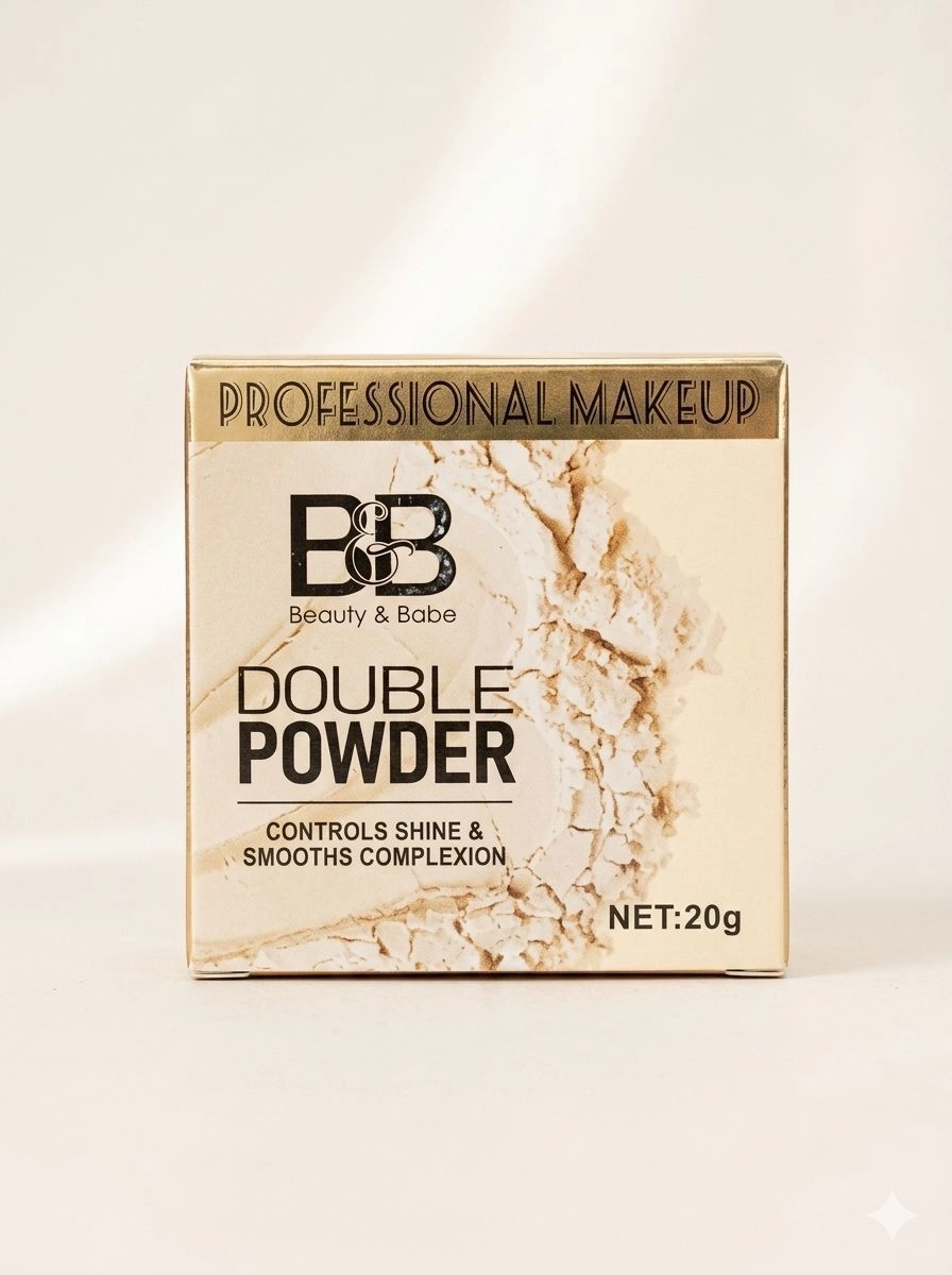 B&B Beauty & Babe Professional Double Powder (Controls Shine & Smooths Complexion) - 20g