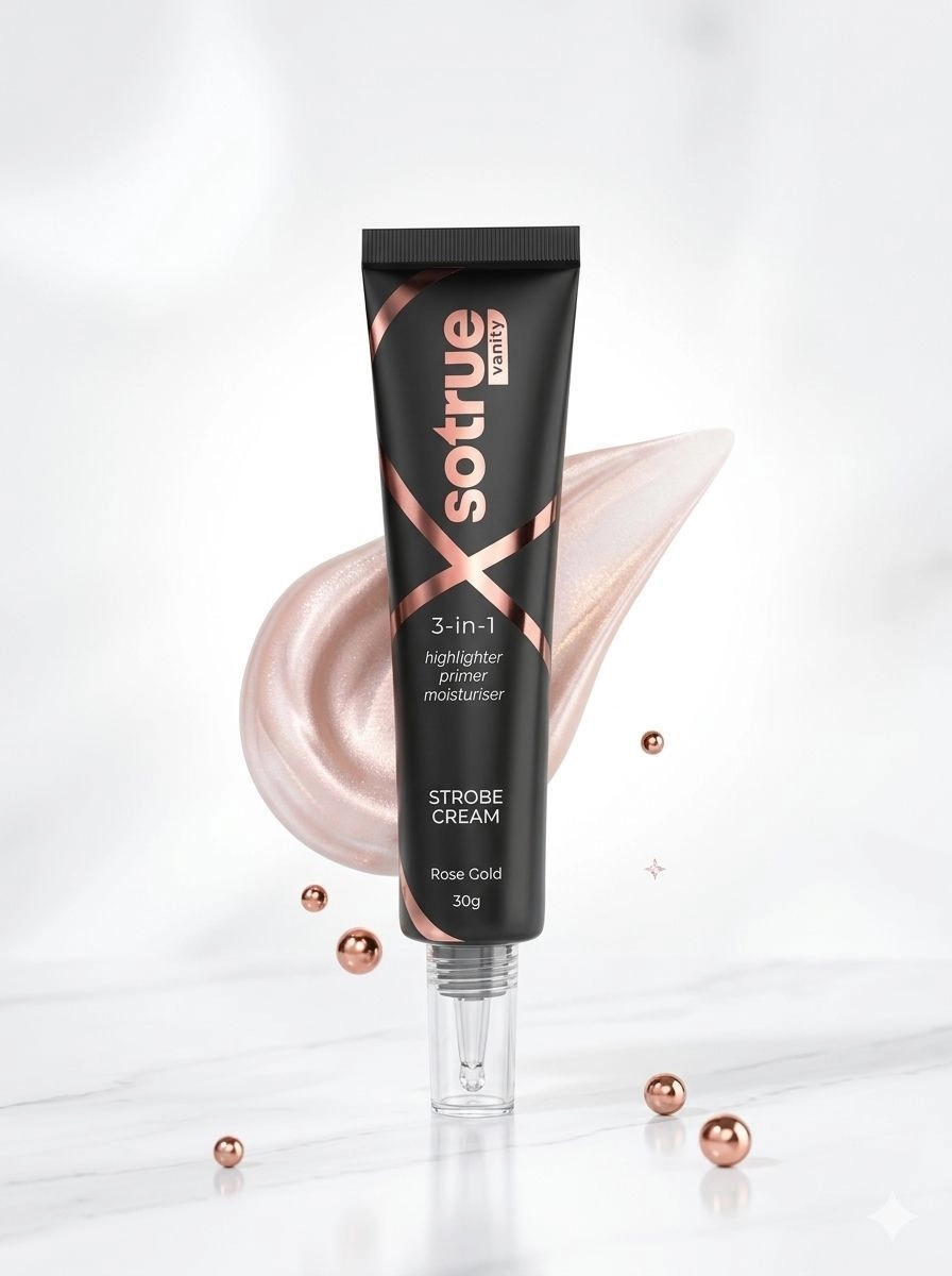 Sotrue Vanity Strobe Cream | 3-in-1 Highlighter + Primer + Moisturiser | Shade: Rose Gold (30g)