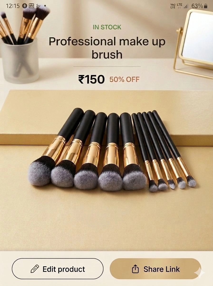 Professional 10-Piece Makeup Brush Set with Storage Stand – Premium Soft Synthetic Bristles for Face & Eye Makeup