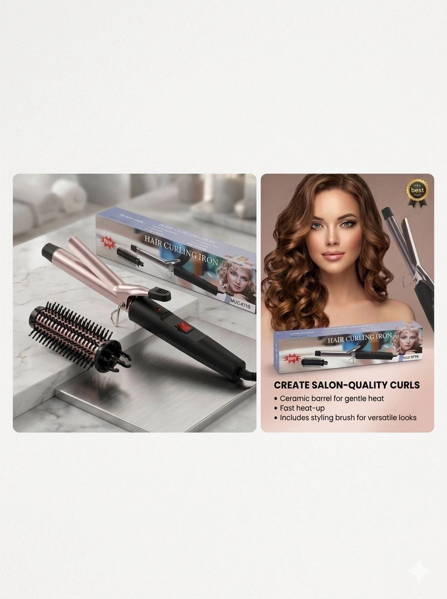 meherma NHC-471B Electric Hair Curler (Barrel Diameter: 4 cm)