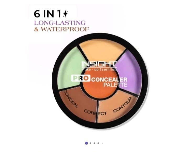 Insight Pro Concealer Palette 6-in-1 - Conceal, Correct & Contour Wheel (Waterproof, Full Coverage)