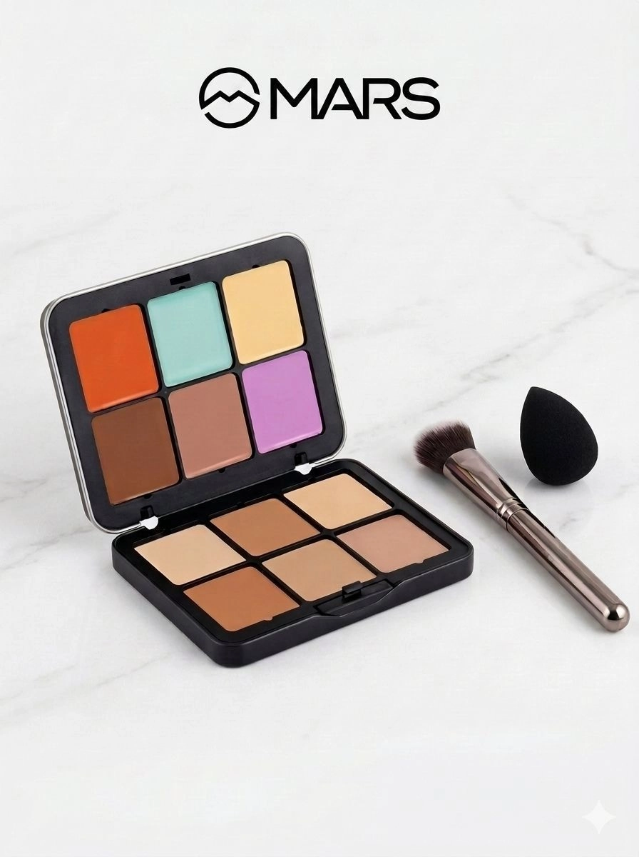 MARS Cover Rangers 12-Pan Color Correct, Conceal & Contour Palette (Shade-01, 24g