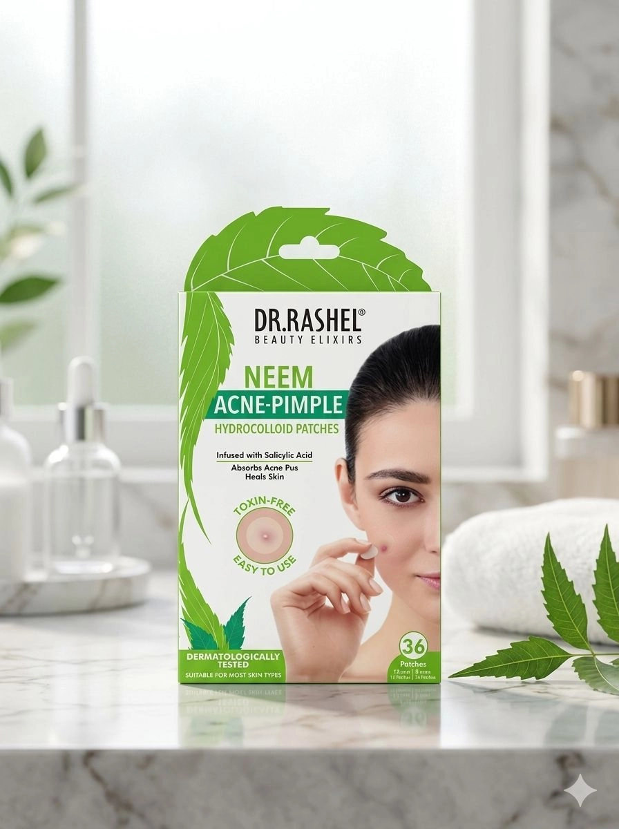 DR.RASHEL Neem Acne-Pimple Hydrocolloid Patches (सैलिसिलिक एसिड के साथ)