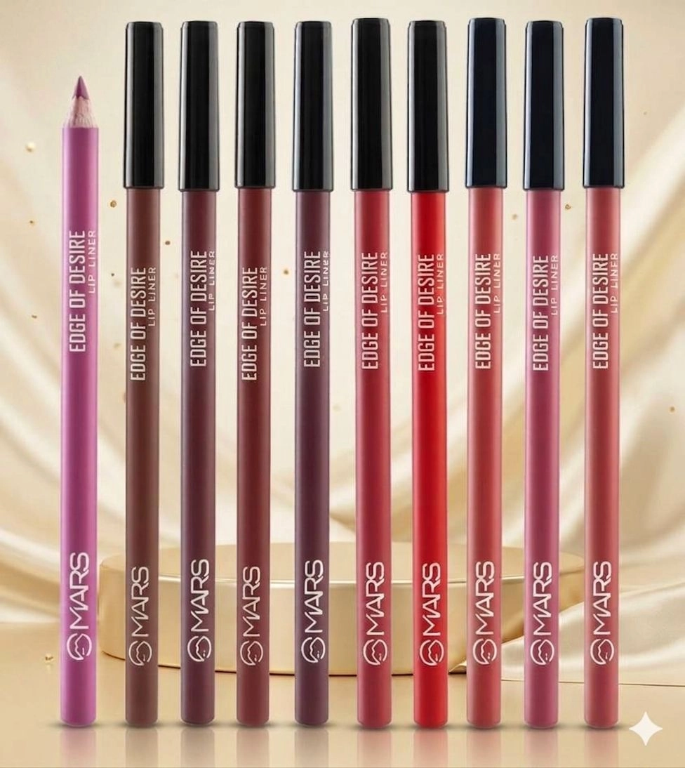 MARS Edge of Desire Matte Lip Liner Pencils Set (Set of 10 Nude & Bold Shades)