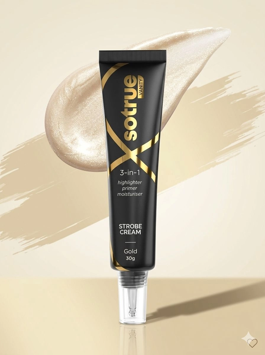 Sotrue 3-in-1 Gold Strobe Cream - Highlighter, Primer & Moisturizer (30g)