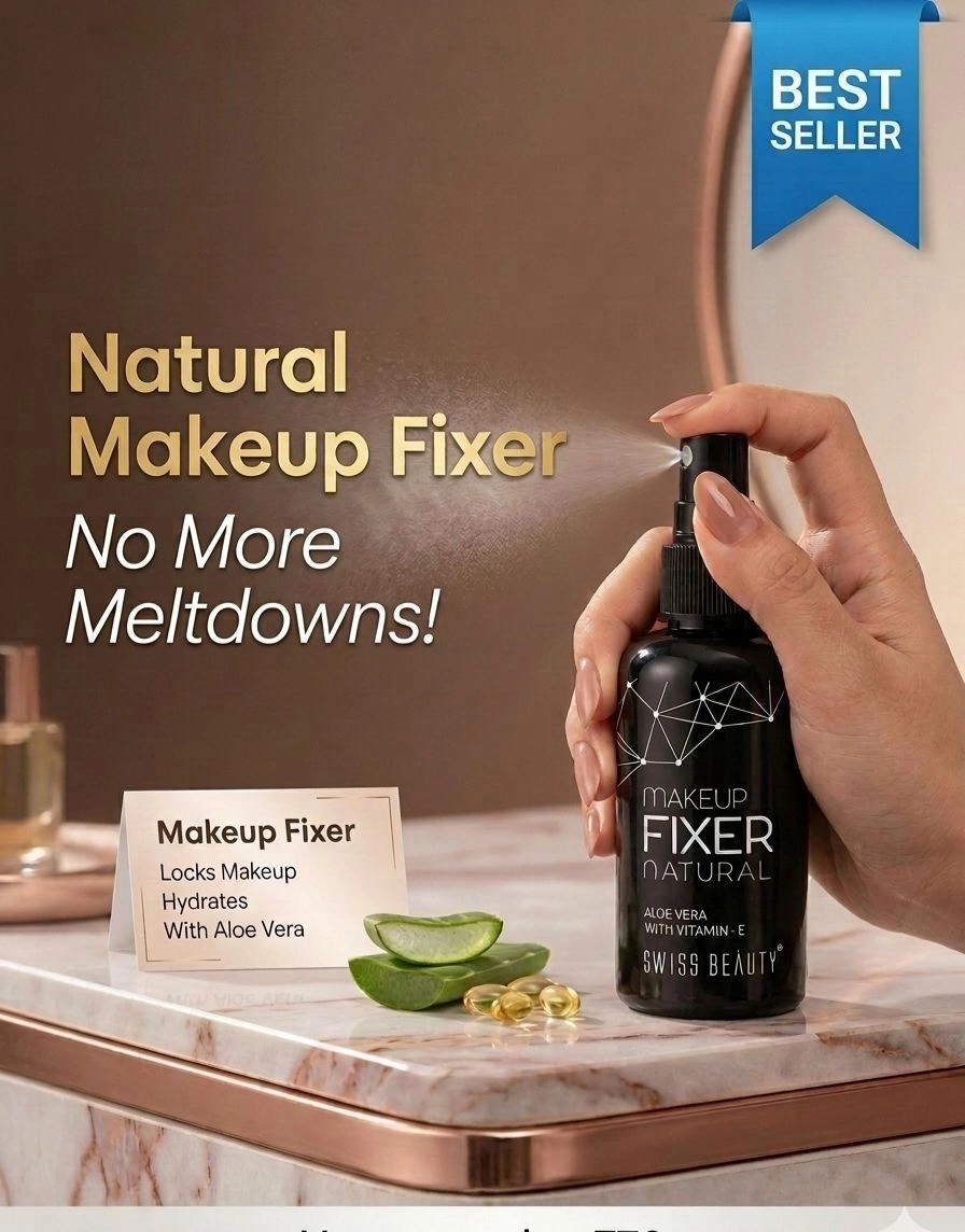 Swiss Beauty Natural Makeup Fixer with Aloe Vera & Vitamin E (50ml)