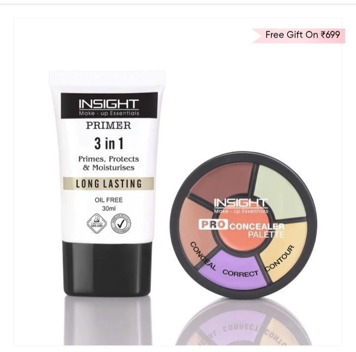 Insight 3 in 1 Long Lasting Primer & Pro Concealer Palette Combo Pack