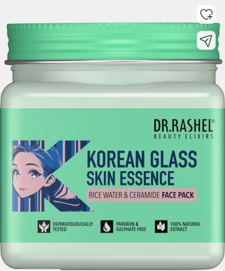 Dr. Rashel Korean Glass Skin Essence Rice Water & Ceramide Face Pack (380 ml)