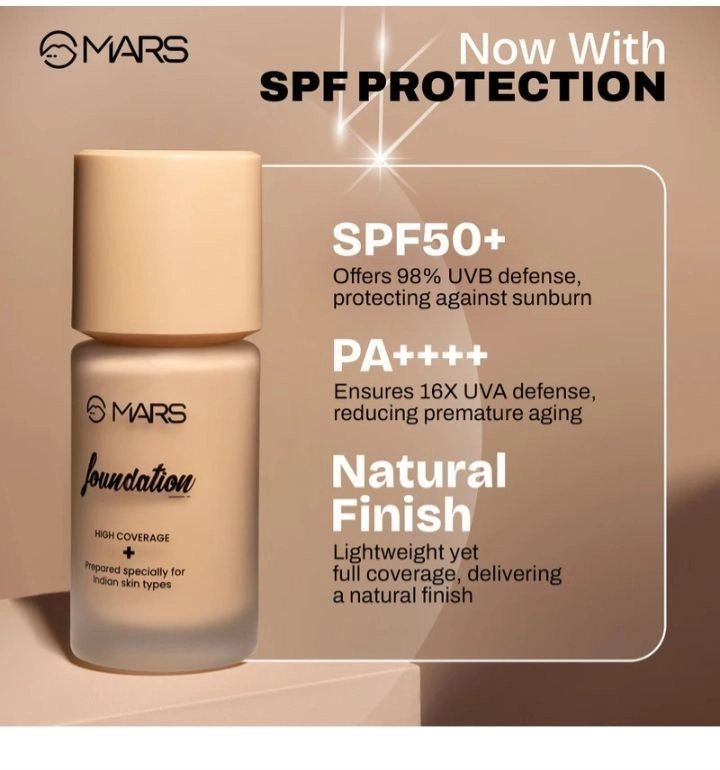 MARS High Coverage Liquid Matte Foundation for Indian Skin Types