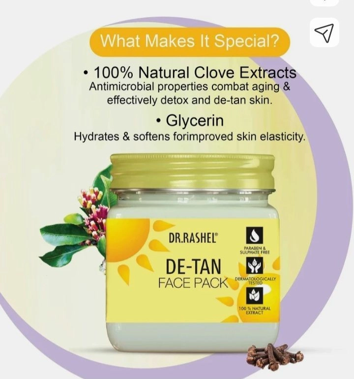 Dr. Rashel De-Tan Face Pack (Pack of 2 - 380 ml Each)