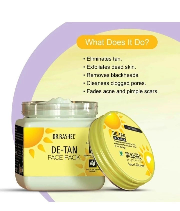 Dr. Rashel De-Tan Face Pack (Pack of 2 - 380 ml Each) 3