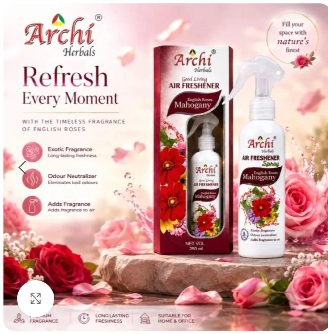 Archi Herbals Good Living Air Freshener Spray - English Roses Mahogany (250 ml)