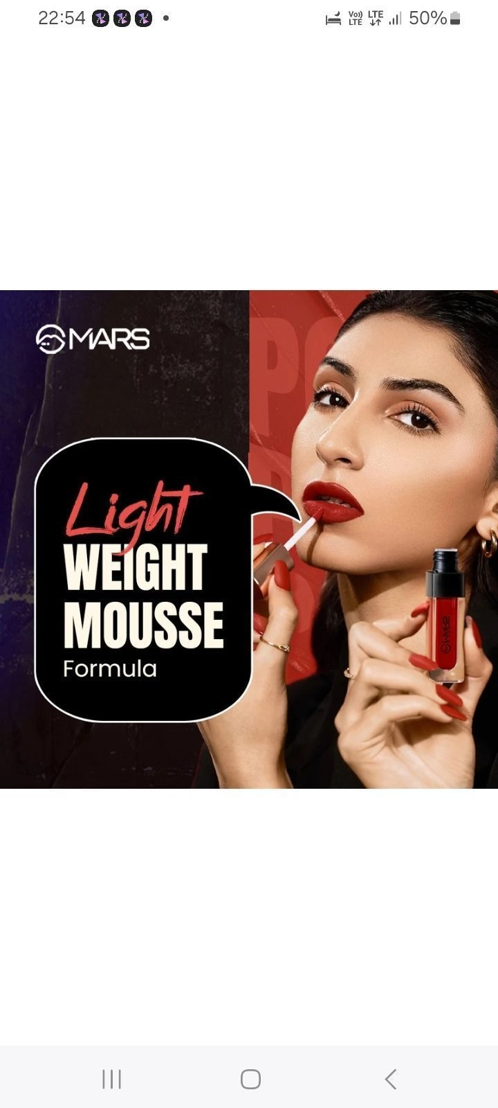 MARS Popstar Non-Drying Liquid Mousse Lipstick for Women | Matte Finish, Lightweight & Transferproof | Long Lasting Lip Color Up to 12 Hours (6ml)