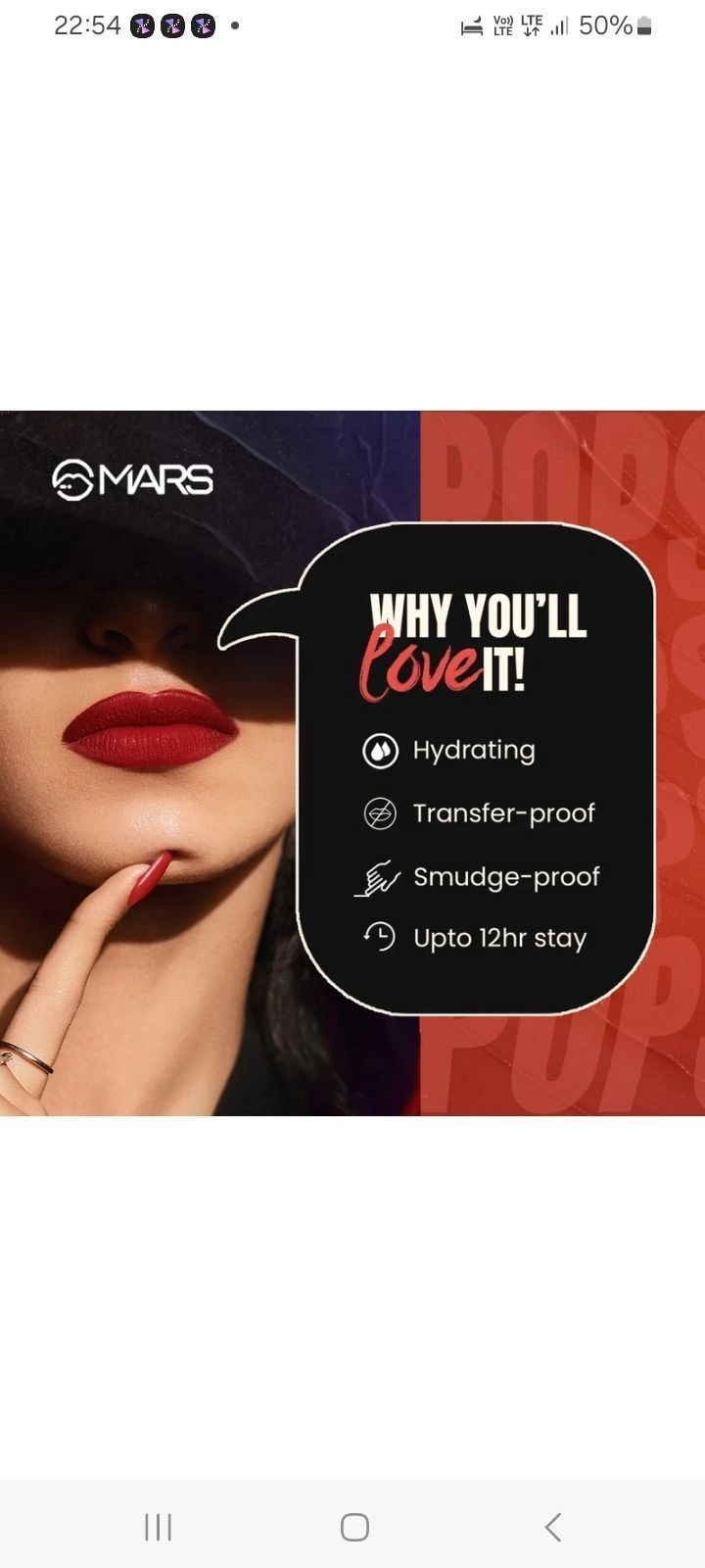 MARS Popstar Non-Drying Liquid Mousse Lipstick for Women | Matte Finish, Lightweight & Transferproof | Long Lasting Lip Color Up to 12 Hours (6ml) 3