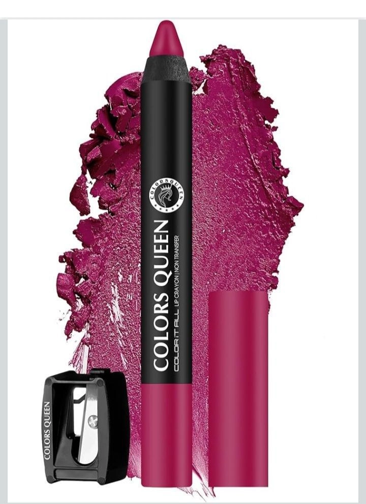 Colors Queen Color It All Non Transfer Lip Crayon Lipstick - Shade 08 Plum Pick (3.5g) 1