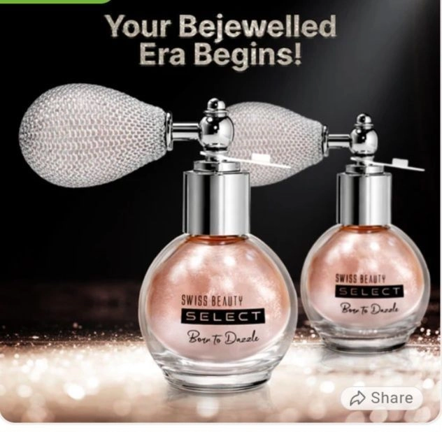 Swiss Beauty Select Born To Dazzle Glitter Spray (5g) | Multidimensional 3D Shine for Hair, Body & Clothes 2