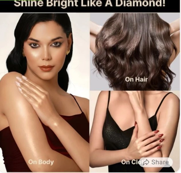 Swiss Beauty Select Born To Dazzle Glitter Spray (5g) | Multidimensional 3D Shine for Hair, Body & Clothes 4