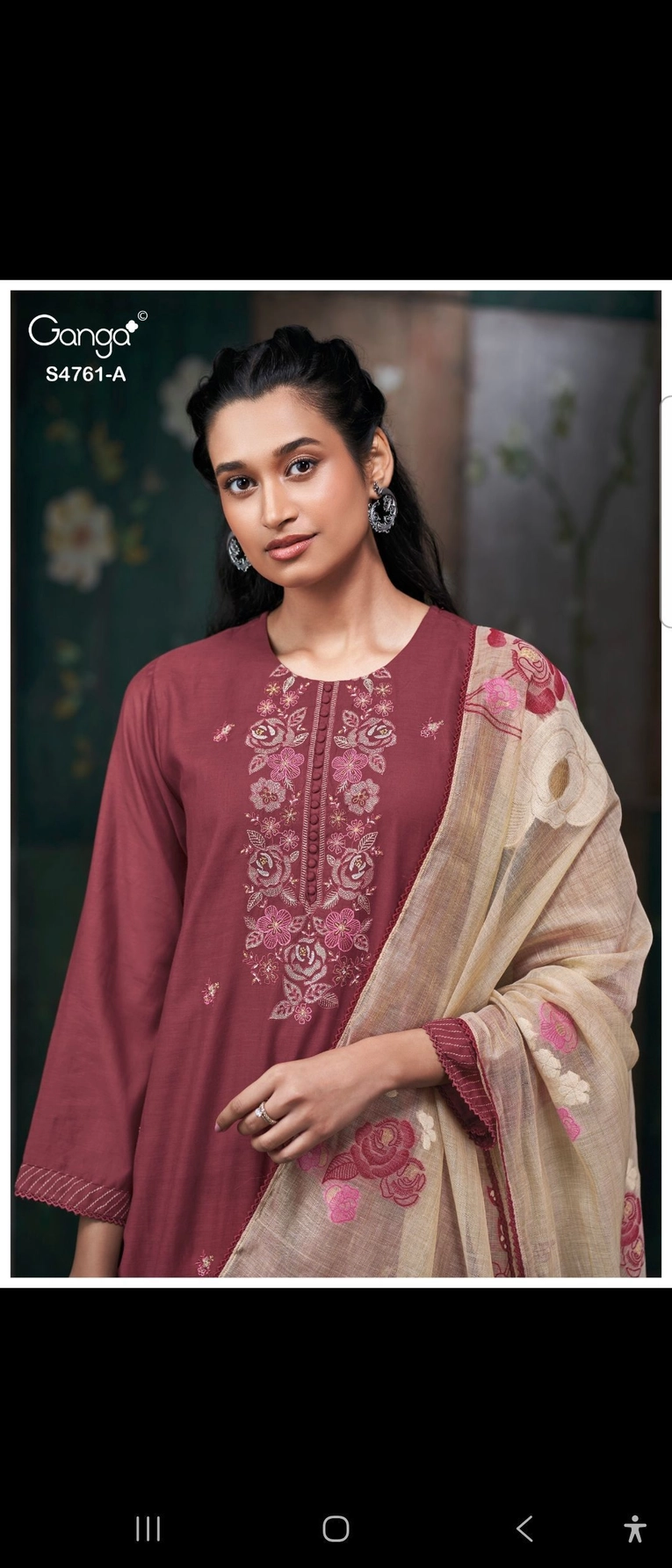 Ganga-Kalista S4761 (Rs.1940 per piece: total 4 piece)