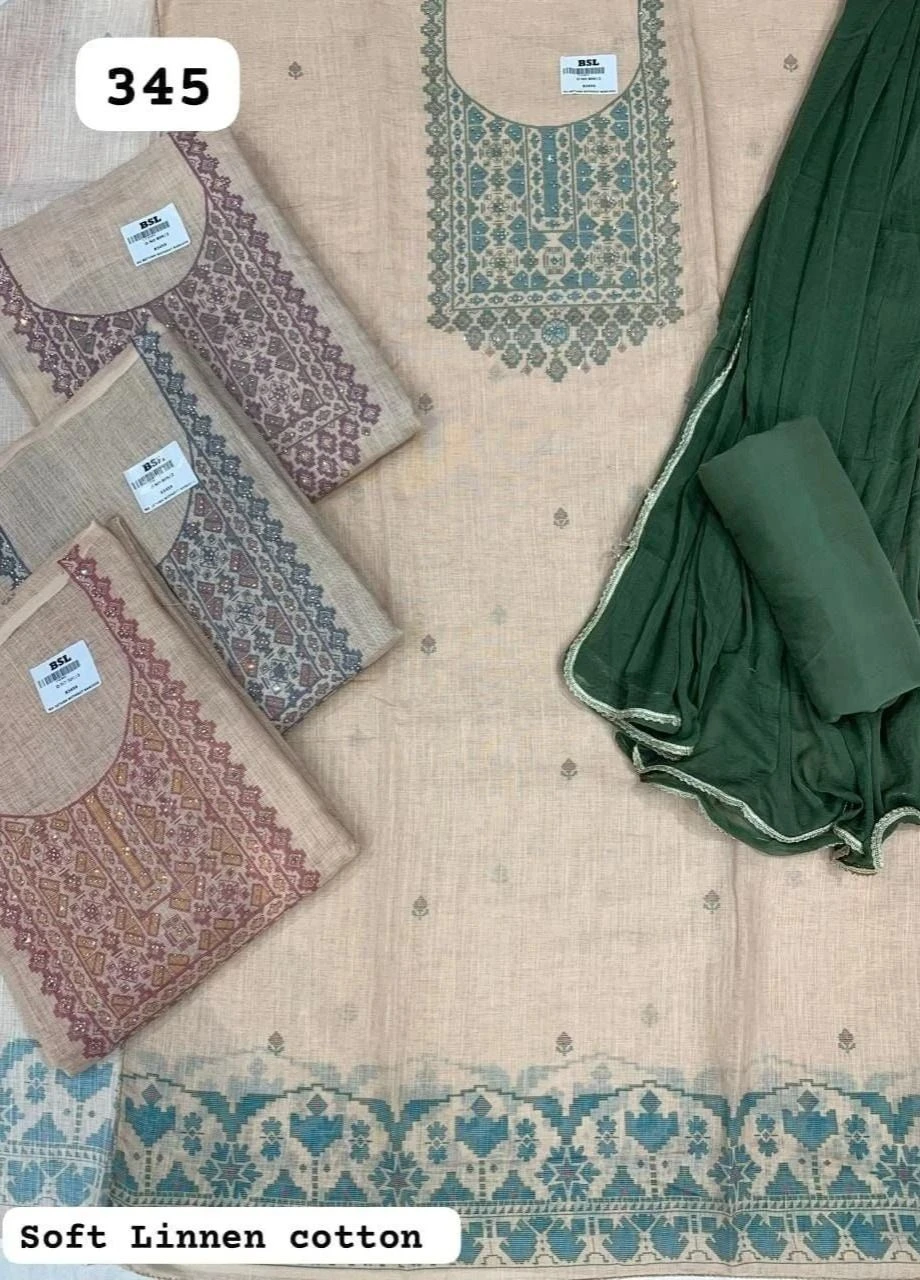 Soft Linnen Cotton (Rs.345 per piece:total 4 piece)