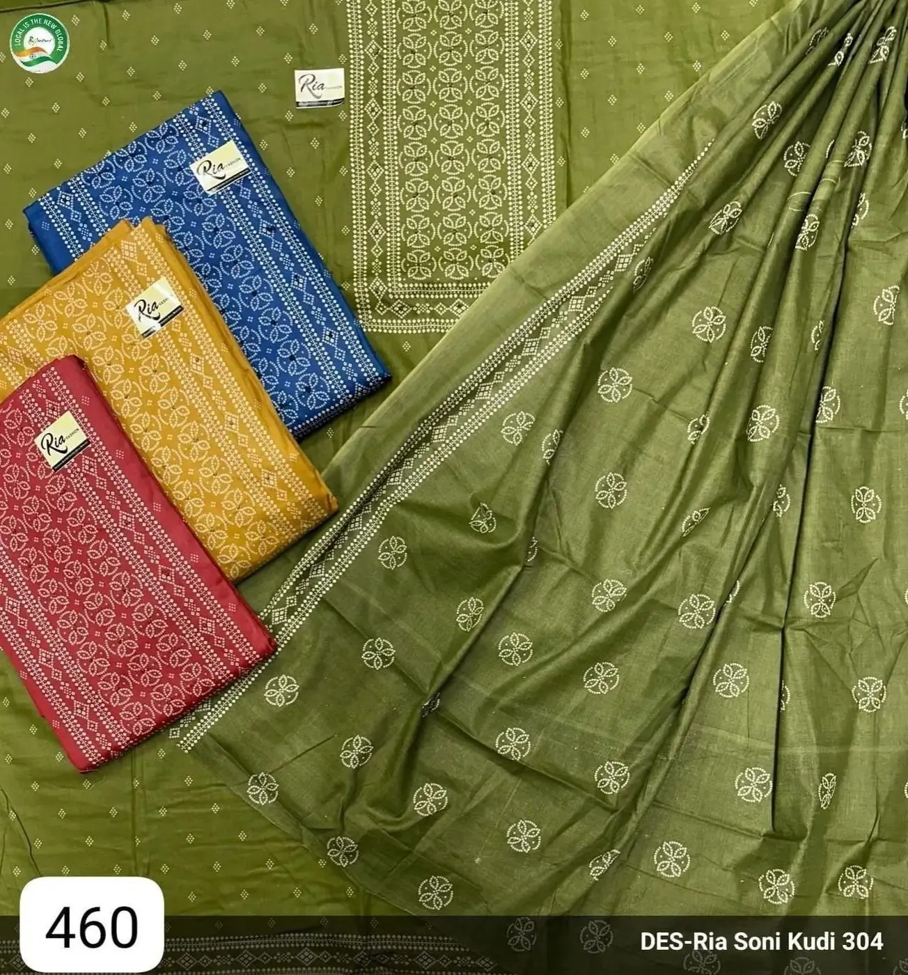 Jam Print Emb Dhamaan Cottan Print Dupatta 304 ( Rs.460 per piece: total 4 piece)