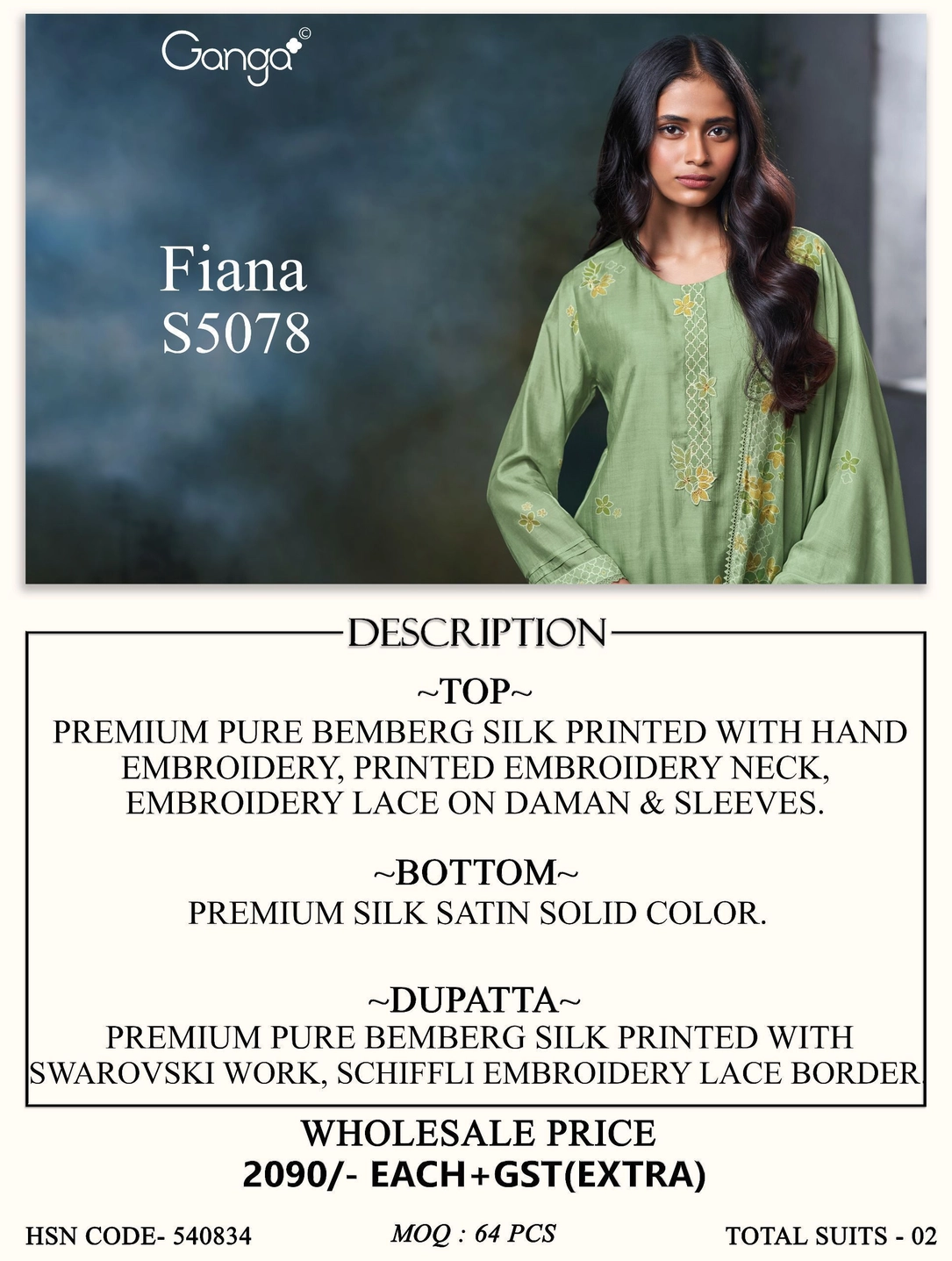 Ganga-Fiana S5078(Rs.2090 per piece: total 2 piece) 6