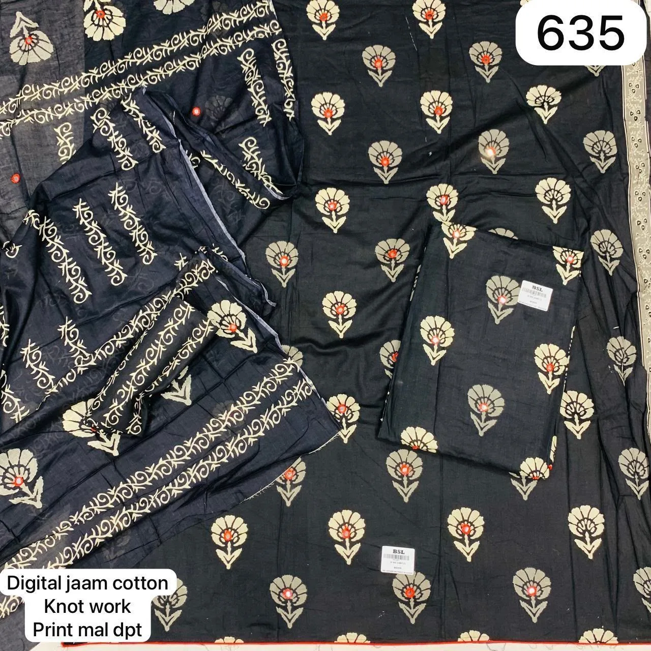 Digital jaam cotton
Knot work
Print mal dpt(Rs.635 per piece:total 2 piece)