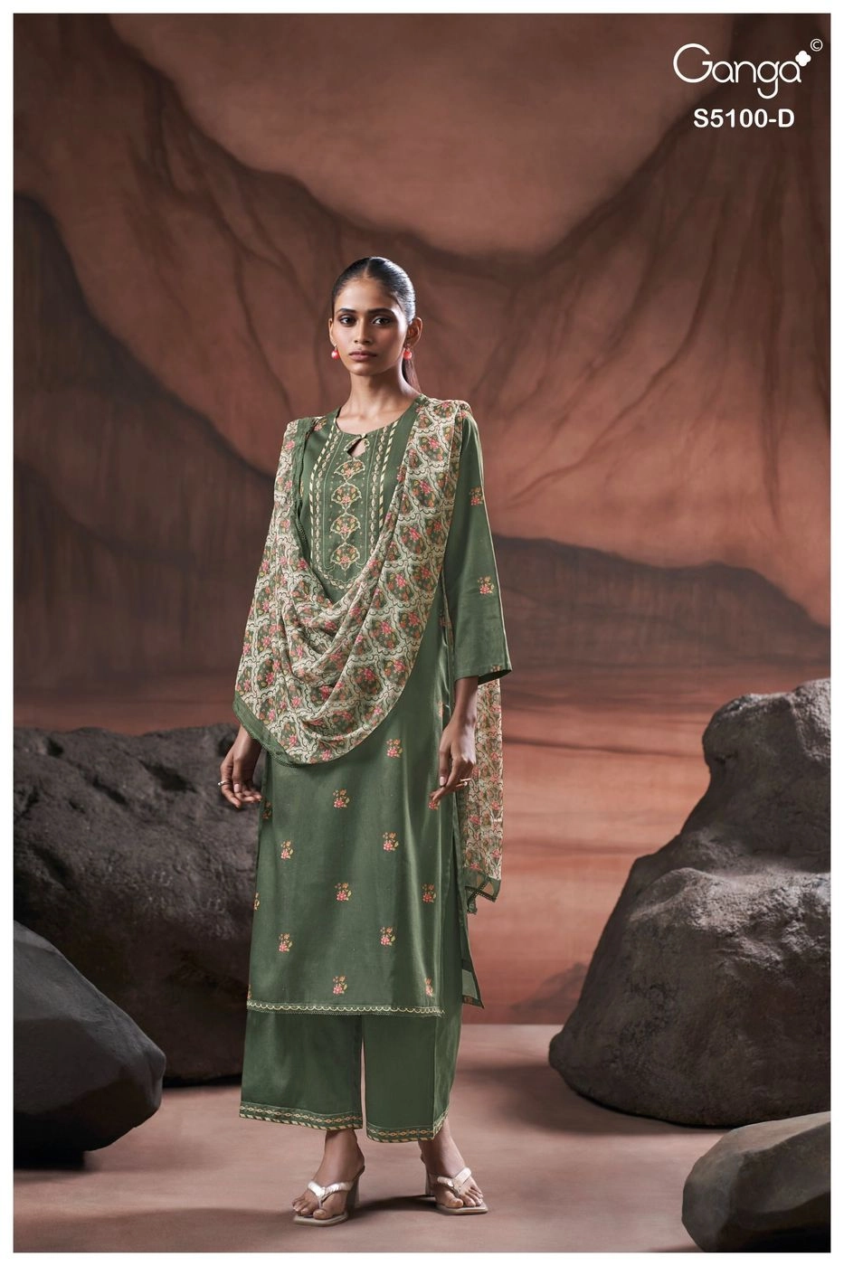 Ganga - Sharvari S5100(Rs.1760 per piece:total 4 piece) 4