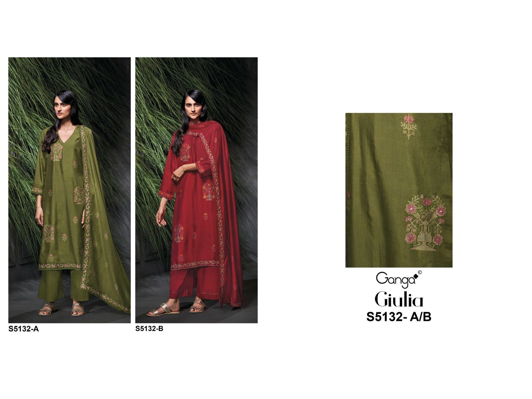 Ganga - Giulia S5132(Rs.2560 per piece: total 2 piece) 5