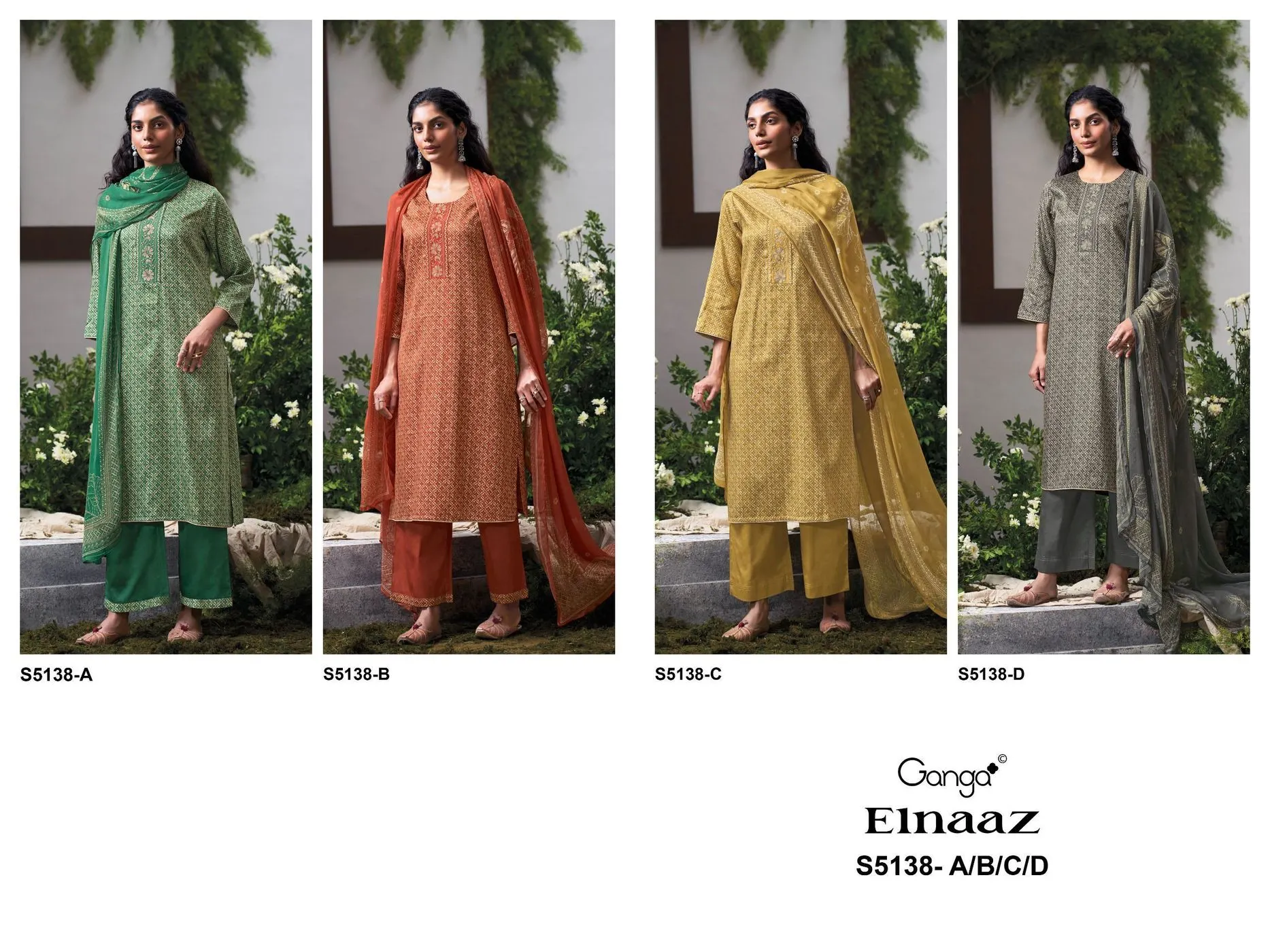 Ganga-Elnaaz S5138(Rs.1390 per piece: total 4 piece) 9