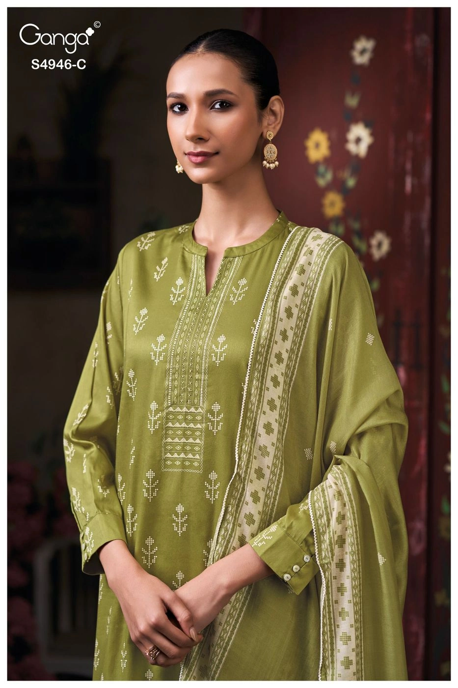 Ganga – Kairisha S4946(Rs.1760 per piece: total 4 piece) 1