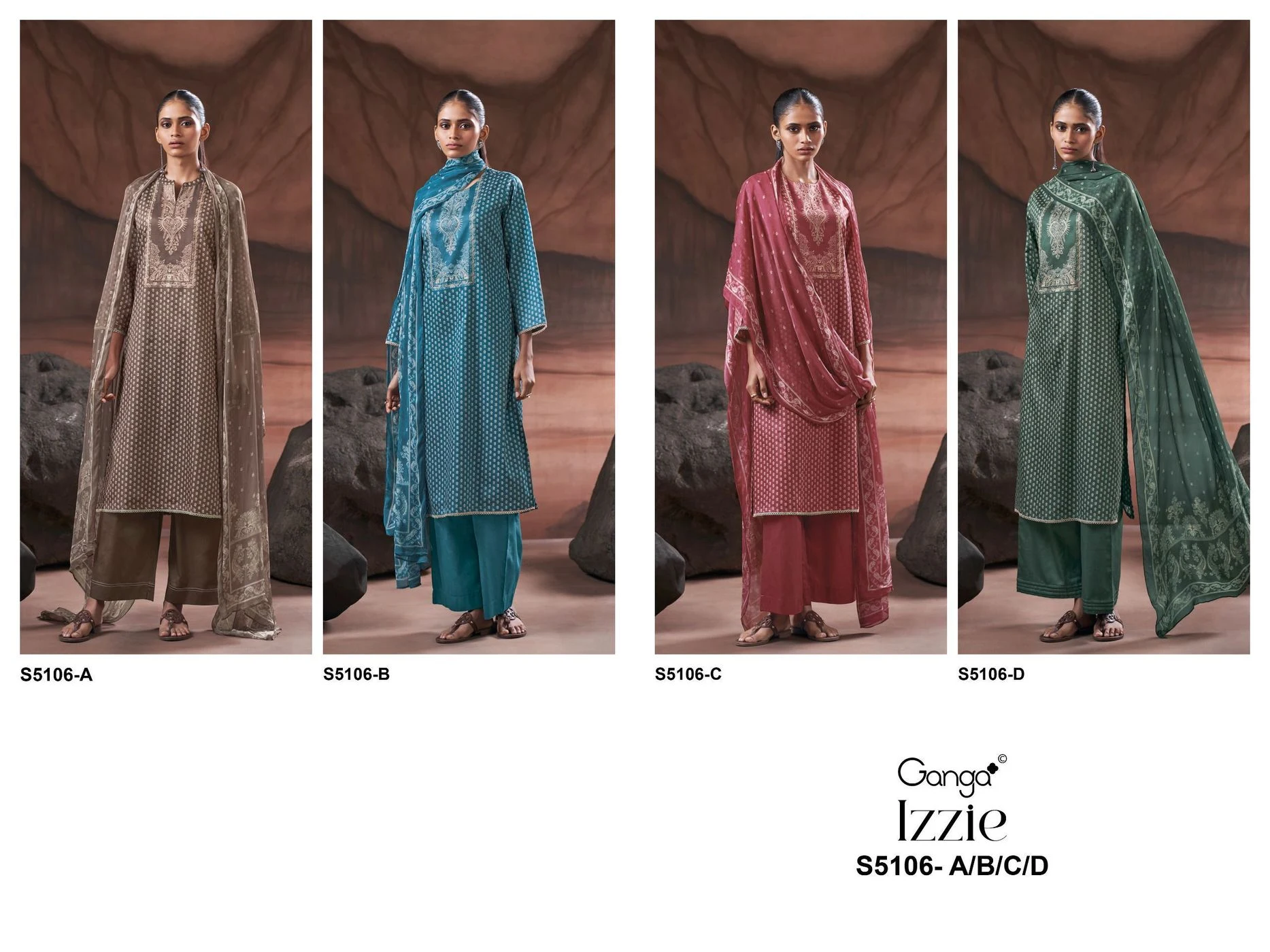 Ganga – Izzie S5106(Rs.1675 per piece: total 4 piece) 11