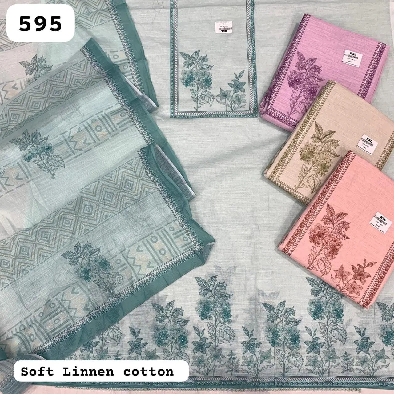 Fabric: Soft Linen Cotton(Rs.595 per piece: total 4 piece)
