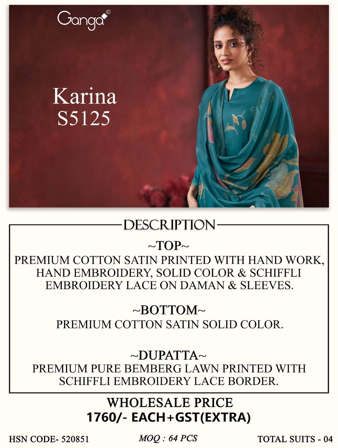 Ganga – Karina S5125(Rs.1760 per piece: total 4 piece) 11